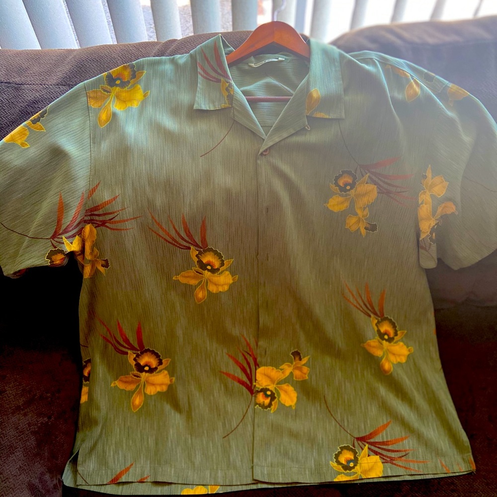 Tommy Bahama Hawaiian shirt.